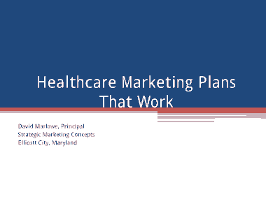 Effective Healthcare Marketing Plan Sample Template