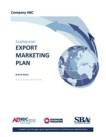 Export Marketing Plan Outline Template