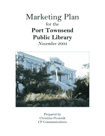 Library Marketing Plan Example Template