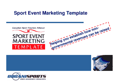 Marketing Plan For Sports Event Template
