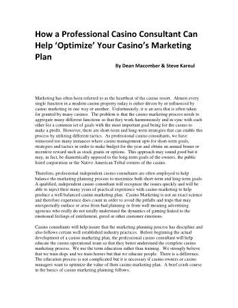 Sample Consultant Marketing Plan Template