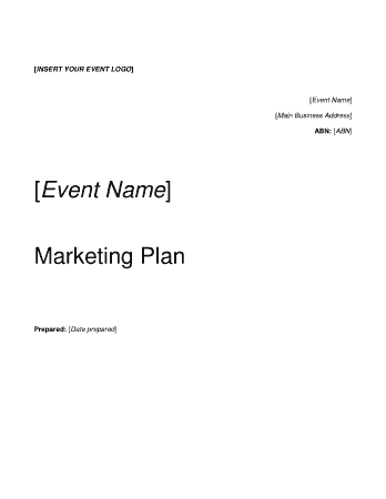 Simple Event Marketing Plan Template