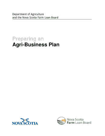Agri Business Plan Sample Template