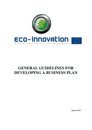 Business Development Plan Guidelines Template