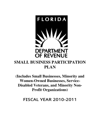 Small Business Participation Plan Template