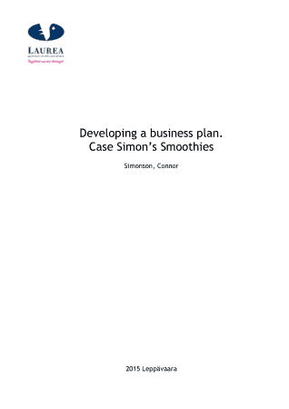 Free Download PDF Books, Smoothie Bar Business Plan Template