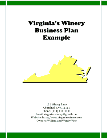 Wine Bar Business Plan Example Template