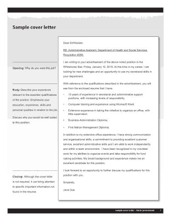 Administrative Assistant Resume Cover Letter Template