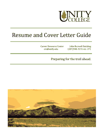 Example of Resume and Cover Letter Guide Template