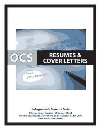OCS Cover Letter Samples For Resume Template