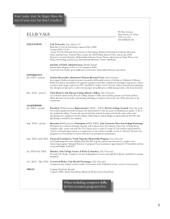 College Student Resume with Work Experience Template