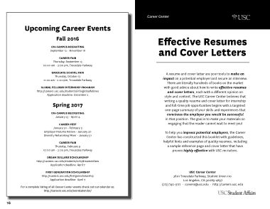 Upcoming Career Events Student Resume Template