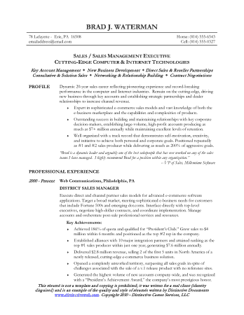 Free Download PDF Books, Sales Executive Resume Format Template