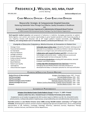 Free Download PDF Books, Chief Medical Officer Resume Template