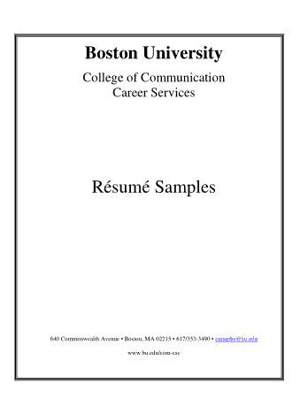 Basic Undergraduate Resume Sample Template