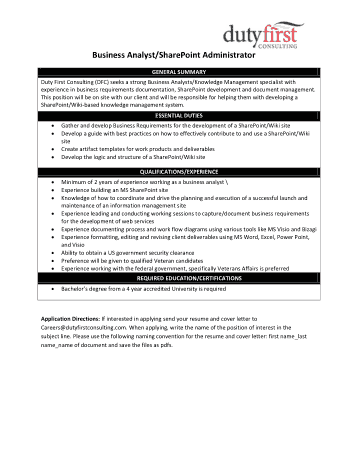 Experienced Business Analyst Resume Template