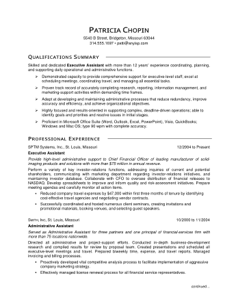 Marketing Executive Assistant Resume Template