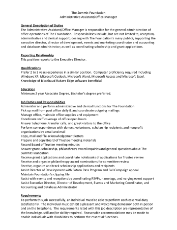Office Manager Resume to Download Template