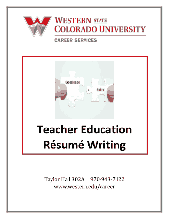 Free Download PDF Books, School Teacher Resume Career Objective Template