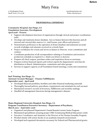 Executive Assistant Professional Resume Template