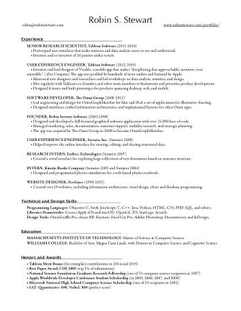 One Page Professional Resume Template