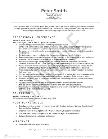 Professional Real Estate Resume Template