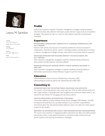 Consultant Resume PDF Sample Template