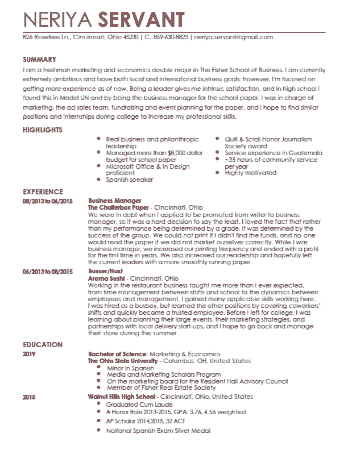 Free Download PDF Books, Entry Level Waitress Resume Template
