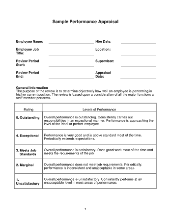 Free Download PDF Books, Sales Performance Appraisal Form Template