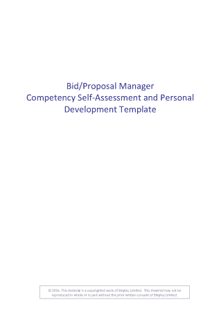 Effective Bid And Proposal Management Sample Template