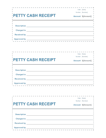 Petty Cash Receipt Sample Template