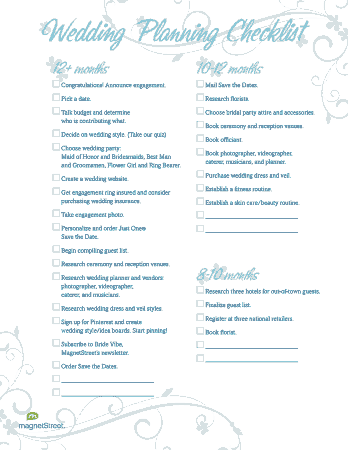 Free Download PDF Books, Simple Wedding Planning Checklist Template