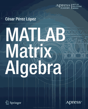 Free Download PDF Books, MATLAB Matrix Algebra