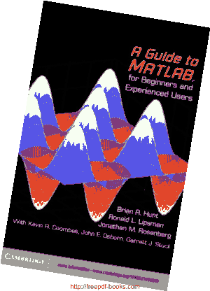 Free Download PDF Books, A Guide To MATLAB For Beginners And Experienced Users