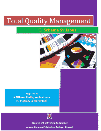 Total Quality Management Free Pdf Book