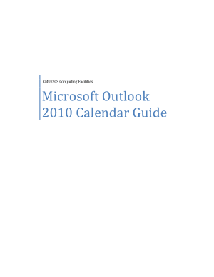 Microsoft Outlook 2010 Calendar Guide