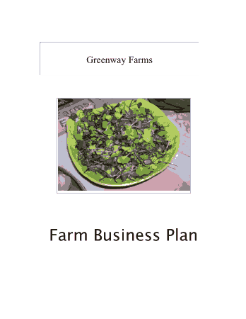 Farm Business Plan Sample Template