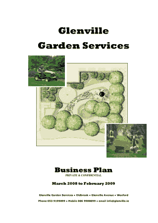 Garden Services Sample Business Plan Template