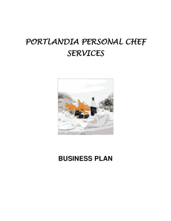 Personal Chef Business Plan Template