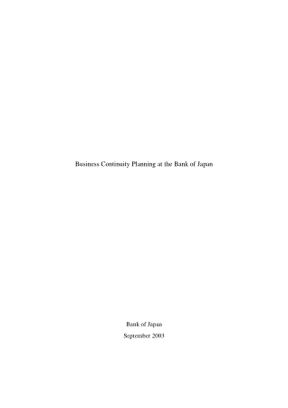 Free Download PDF Books, Business Continuity Planning at the Bank Free Template