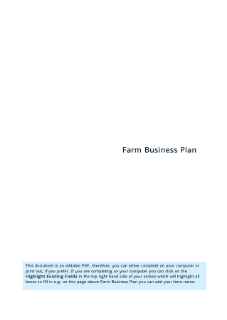 Free Download PDF Books, Farm Business Plan Free Template