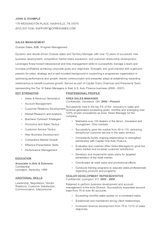 Sales Manager Assistant Resume Sample Template