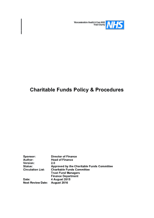 Free Download PDF Books, Charitable Funds Policy and Procedures Aug 2015 Template
