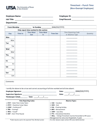 Free Download PDF Books, Employee Sign in Timesheet Example Template