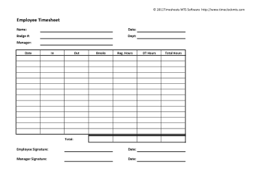 Free Download PDF Books, Employee Time Sheet Calculator Example Template