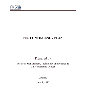 Free Download PDF Books, Financial Contingency Plan Template