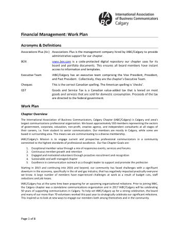 Free Download PDF Books, Financial Management Work Plan Template