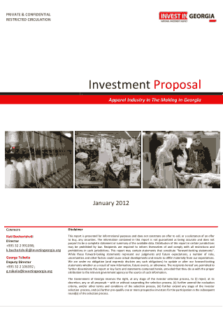 Apparel Business Investment Proposal Template