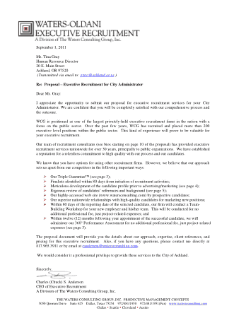 Business Consultancy Proposal Letter Template