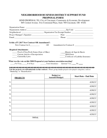 Business Funding Proposal Template